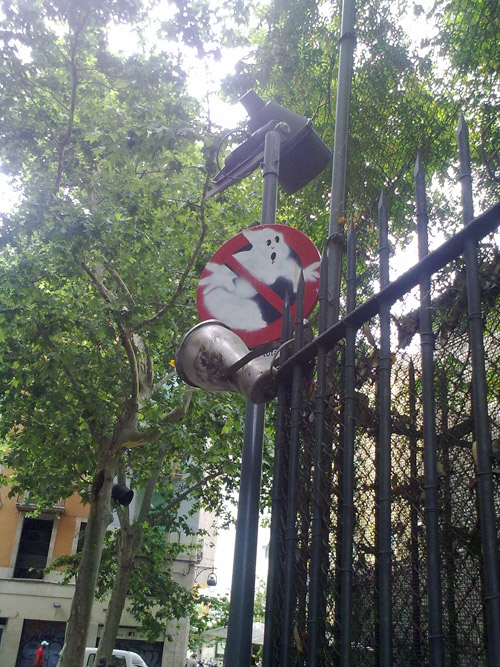 ghostbusters street sign